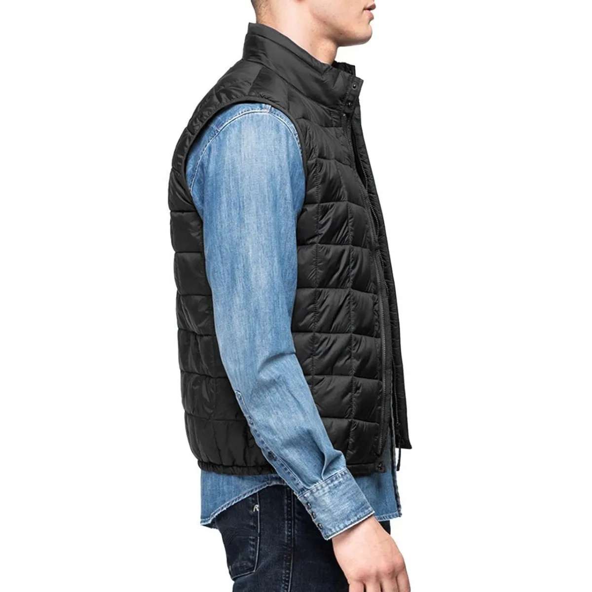 Gilet Recycled Nylon, Nero