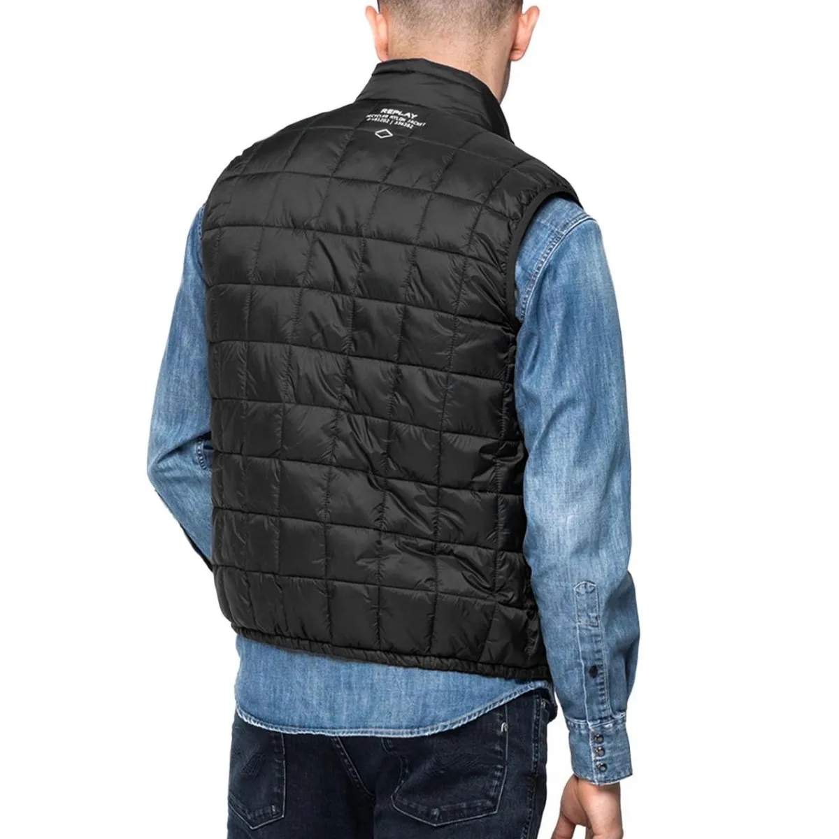 Gilet Recycled Nylon, Nero