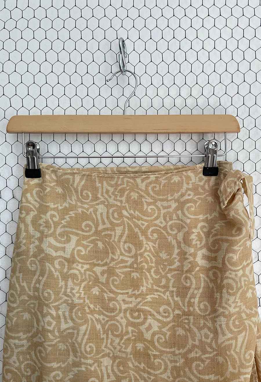 Gonna sarong in pura seta grezza Oliver by Valentino vintage anni ’80
