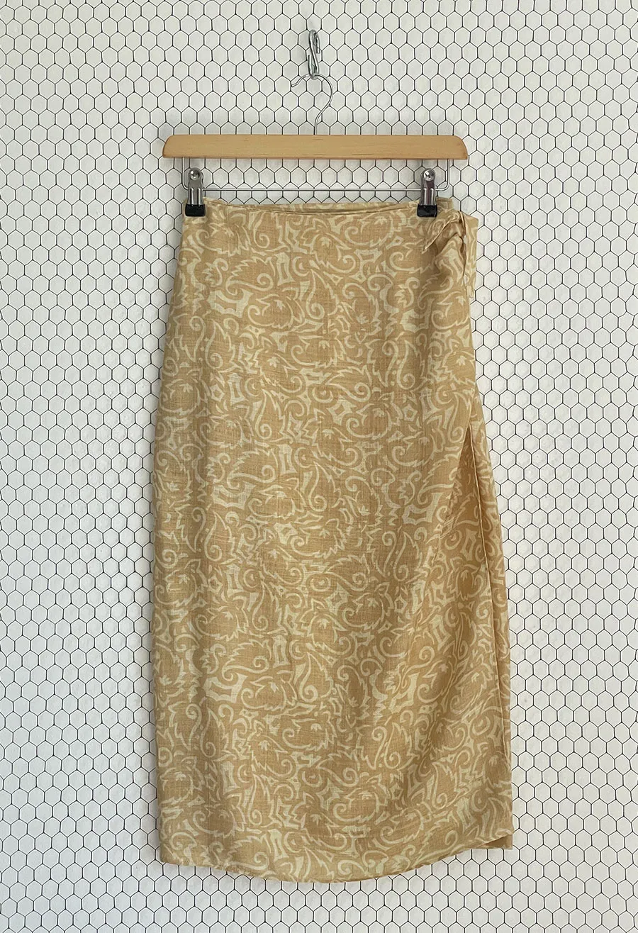 Gonna sarong in pura seta grezza Oliver by Valentino vintage anni ’80