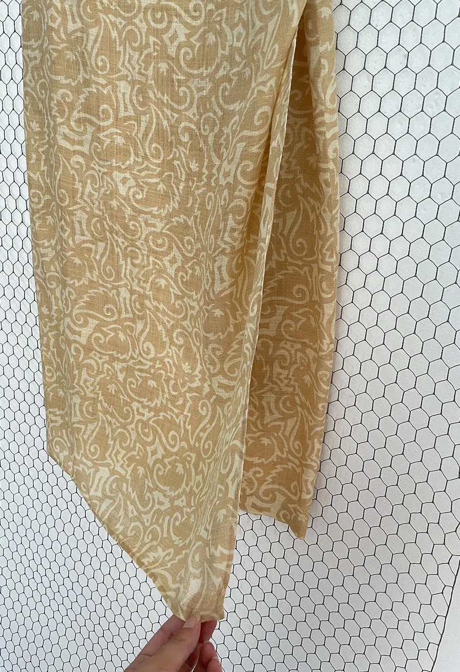 Gonna sarong in pura seta grezza Oliver by Valentino vintage anni ’80