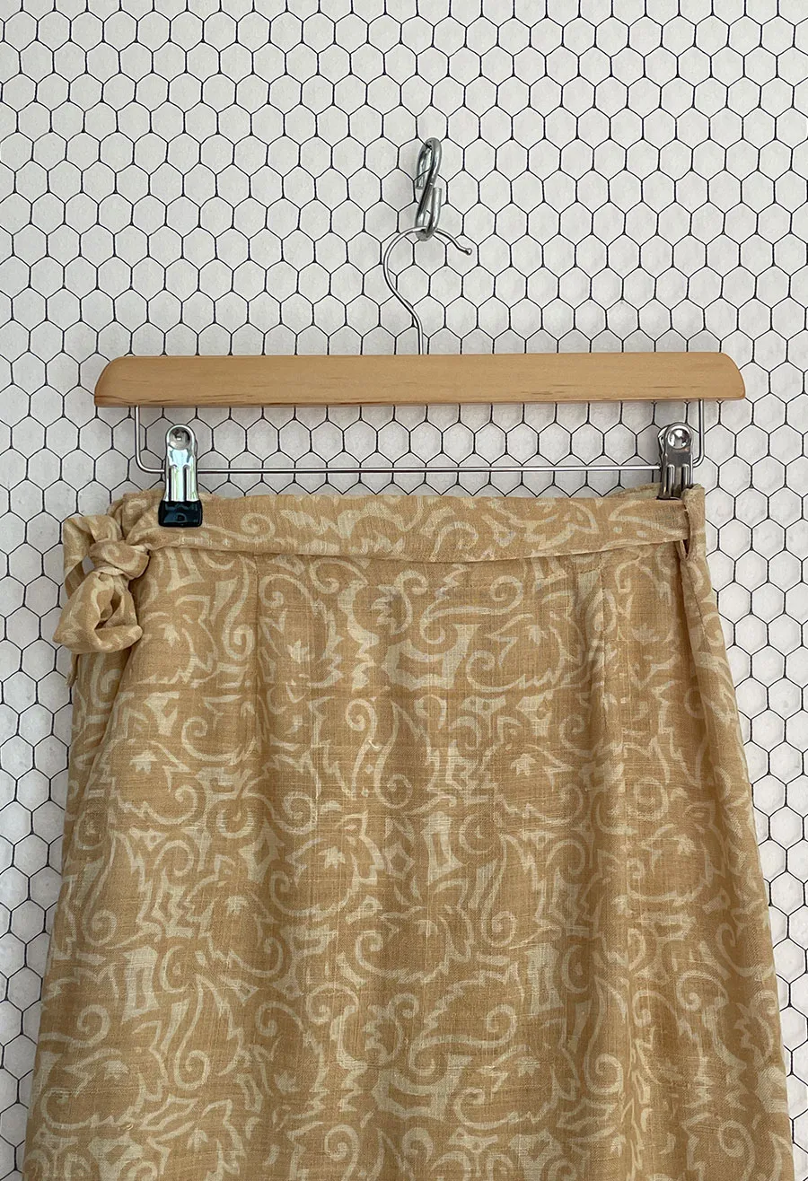 Gonna sarong in pura seta grezza Oliver by Valentino vintage anni ’80