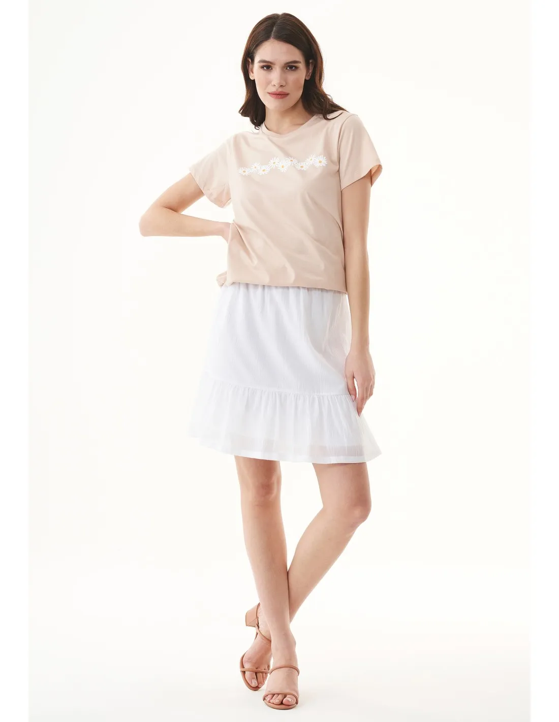 GONNELLINA IN CREPE DI 100% COTONE BIOLOGICO