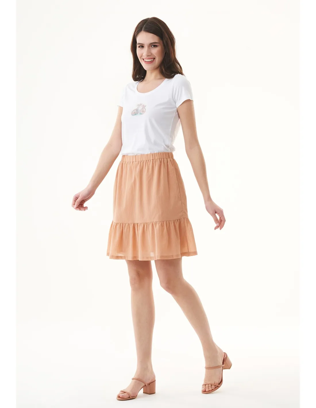 GONNELLINA IN CREPE DI 100% COTONE BIOLOGICO