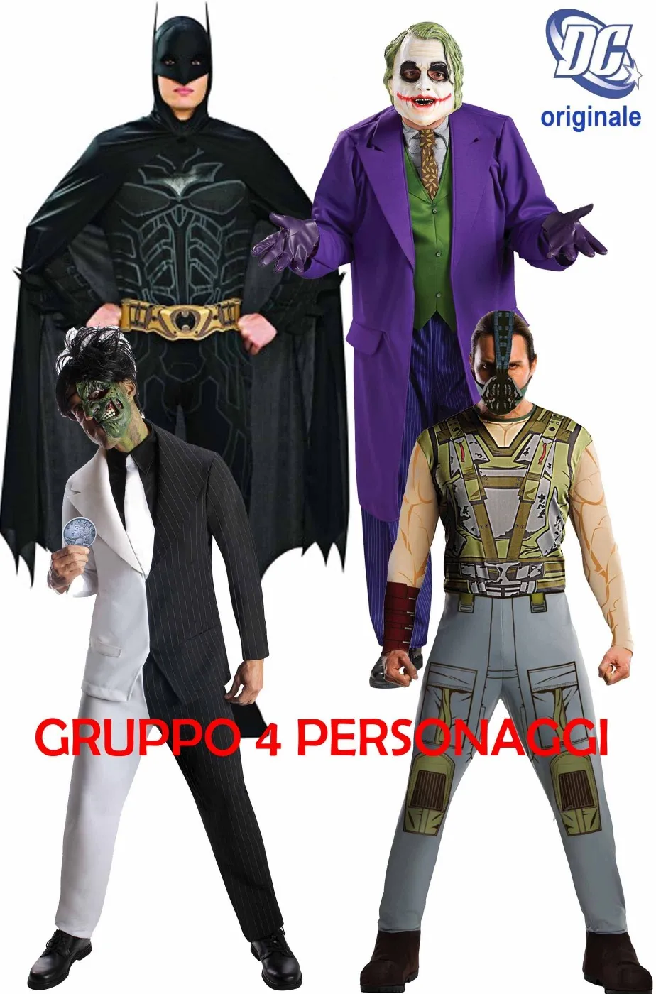 Gruppo 4 costumi Batman ed i suoi avversari