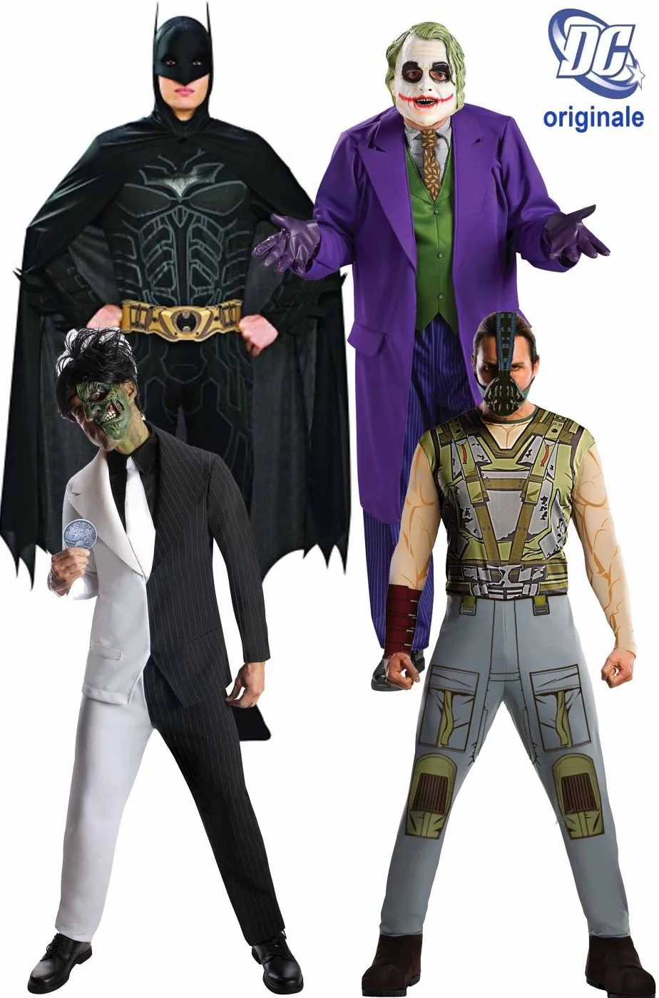 Gruppo 4 costumi Batman ed i suoi avversari