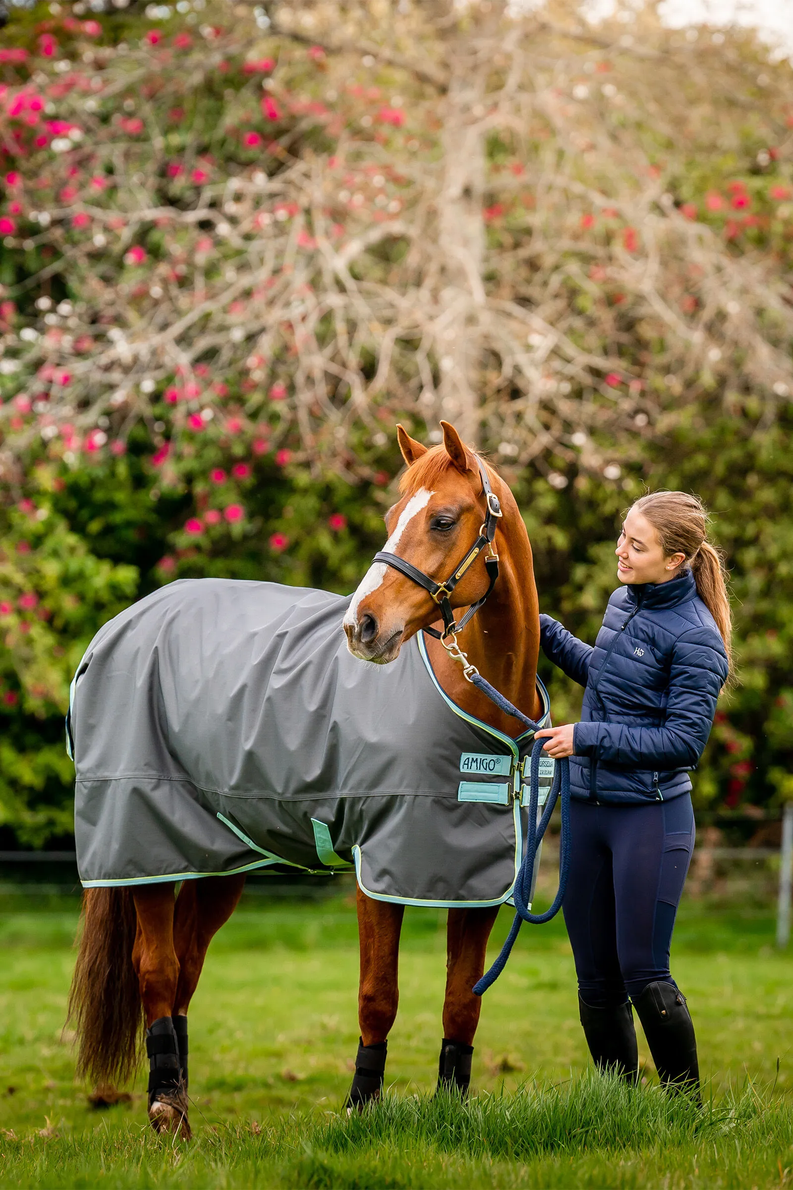 Horseware Coperta da turnout Amigo Hero in ripstop con fodera in pile, 50g