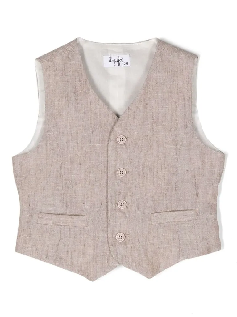 il gufo Gilet in lino