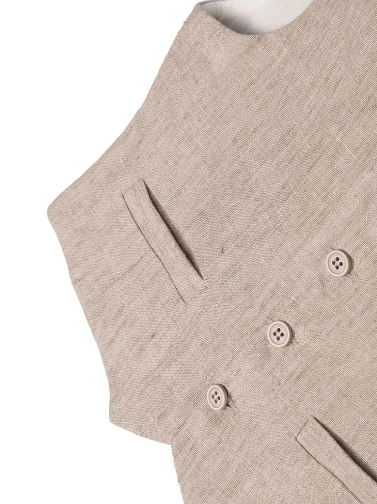 il gufo Gilet in lino