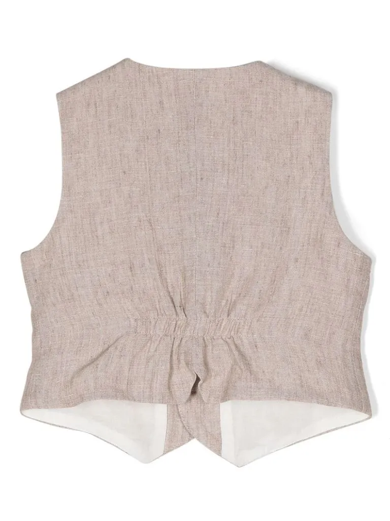 il gufo Gilet in lino