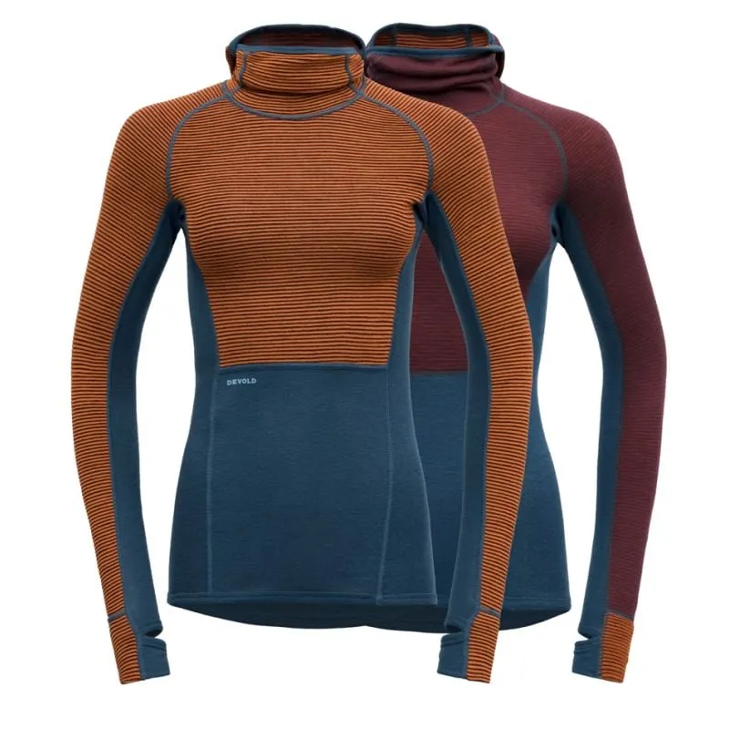 Intimo termico donna Devold TUVEGGA MERINO HOODIE (FLAME)