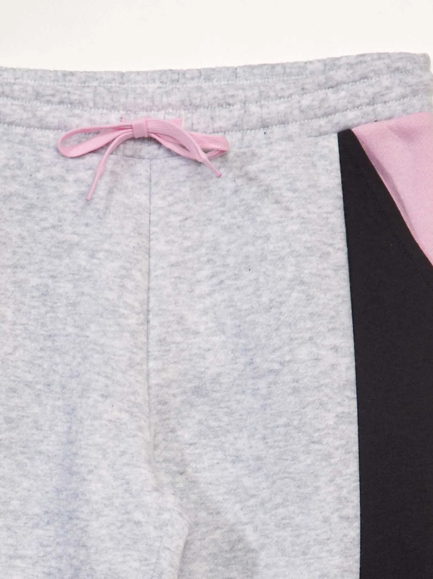 Joggers in tessuto felpato colorblock - GRIGIO