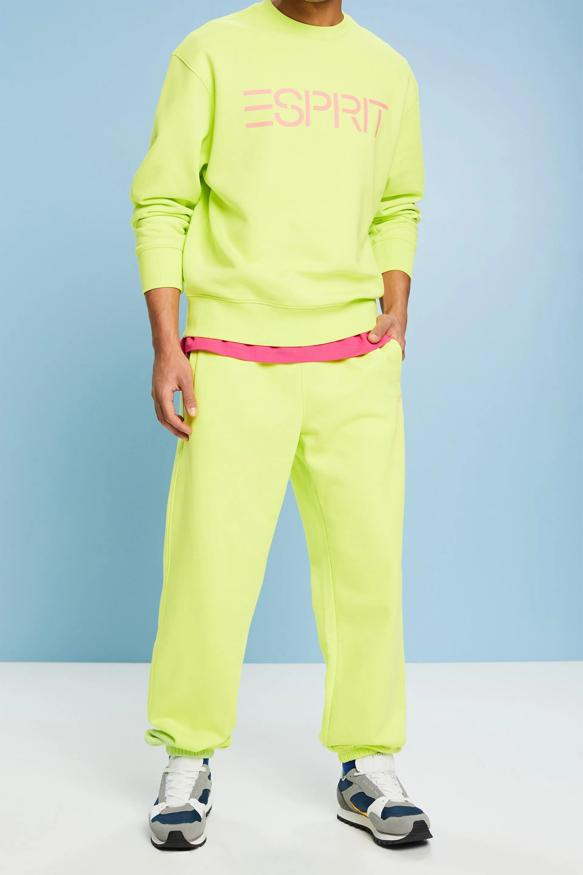 Joggers unisex con logo in pile di cotone