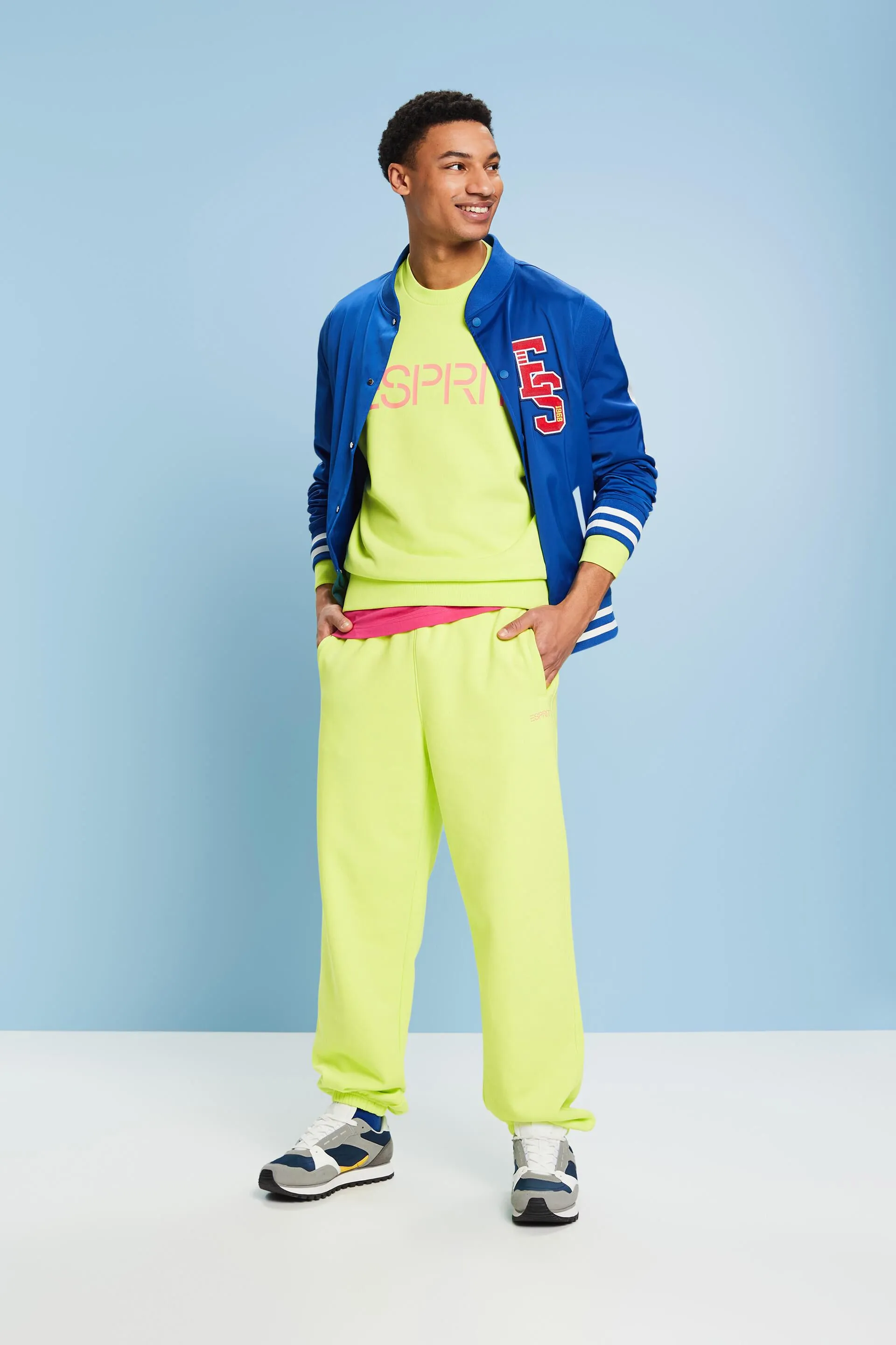 Joggers unisex con logo in pile di cotone