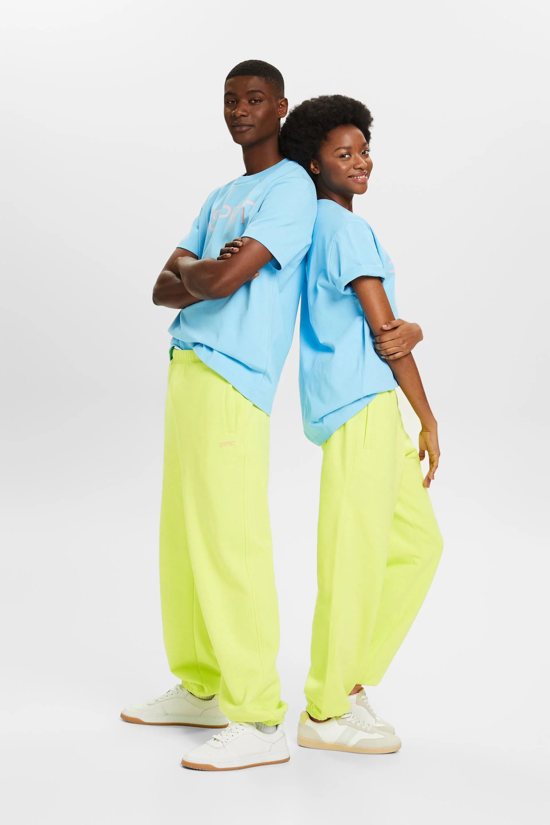 Joggers unisex con logo in pile di cotone