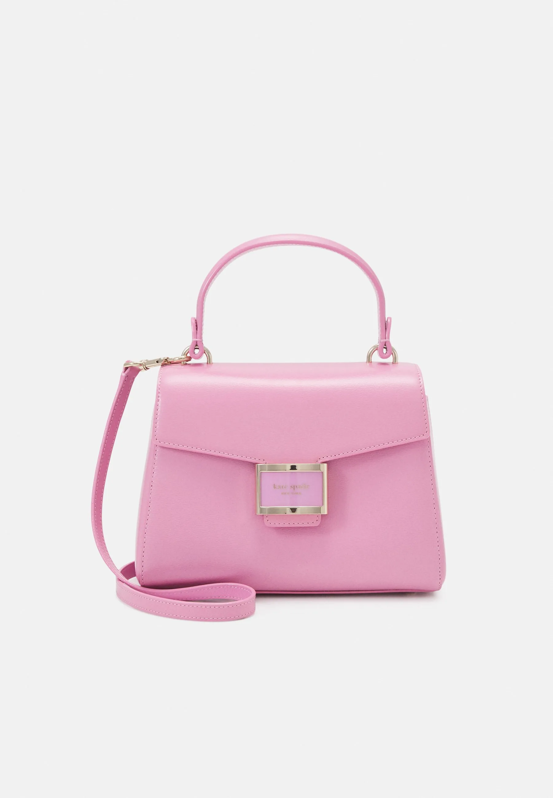 KATY SHINY TEXTURED SMALL TOP HANDLE - Borsa a mano