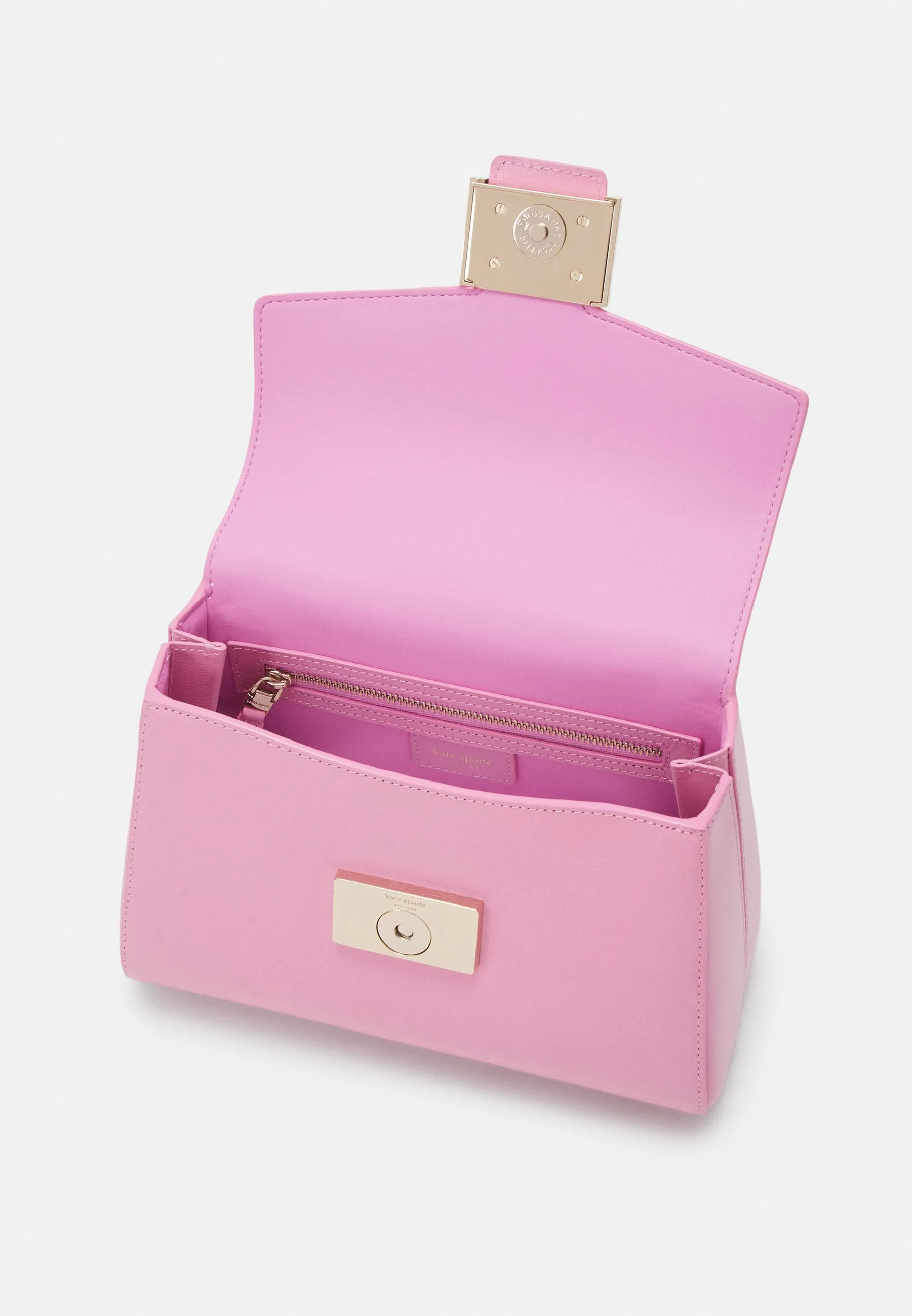 KATY SHINY TEXTURED SMALL TOP HANDLE - Borsa a mano