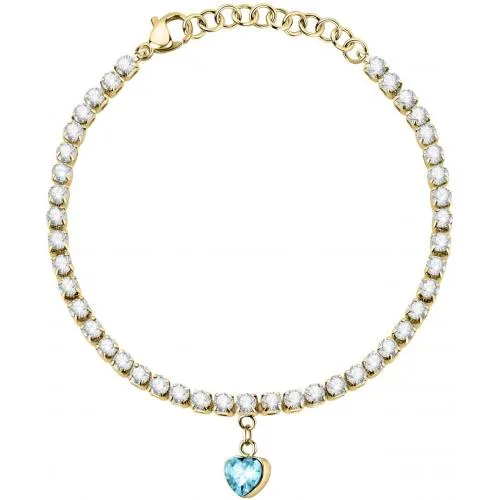 La Petite Story | Bracciale Tennis Cuore Azzurro