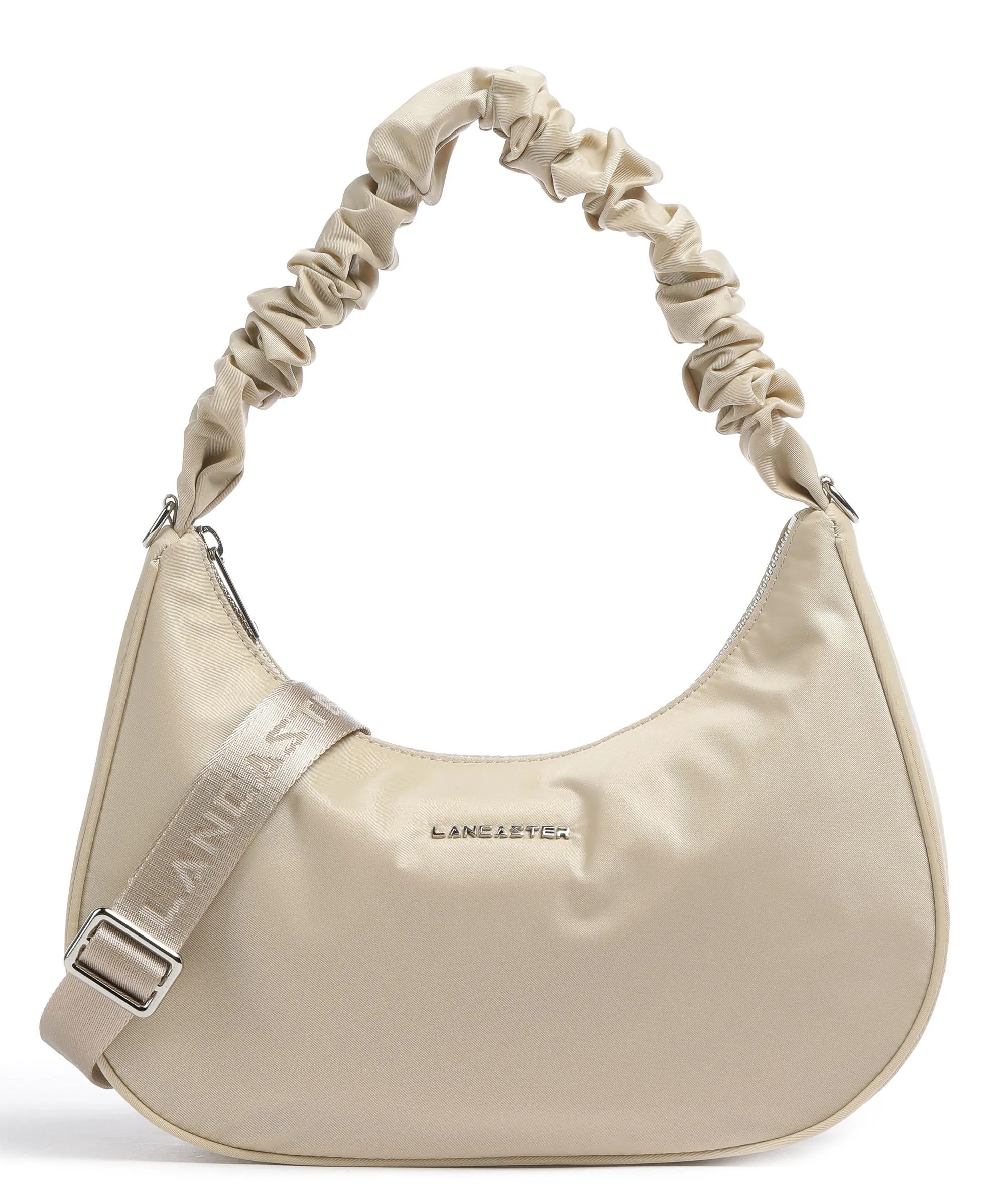  Lancaster Basic Chouchou Borsa hobo nylon beige  