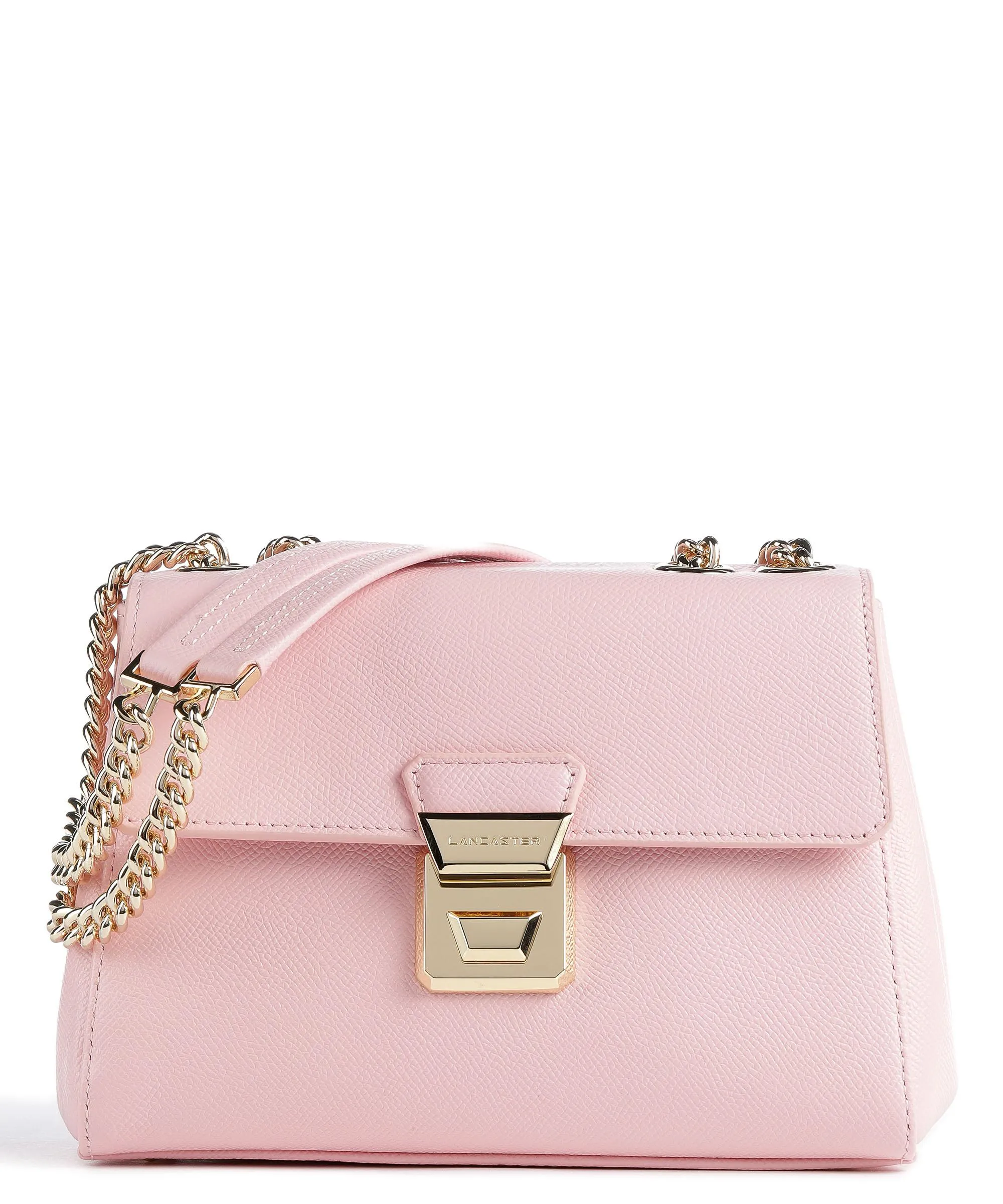  Lancaster Delphino Tina Borsa a spalla pelle di vacchetta grana rosa  