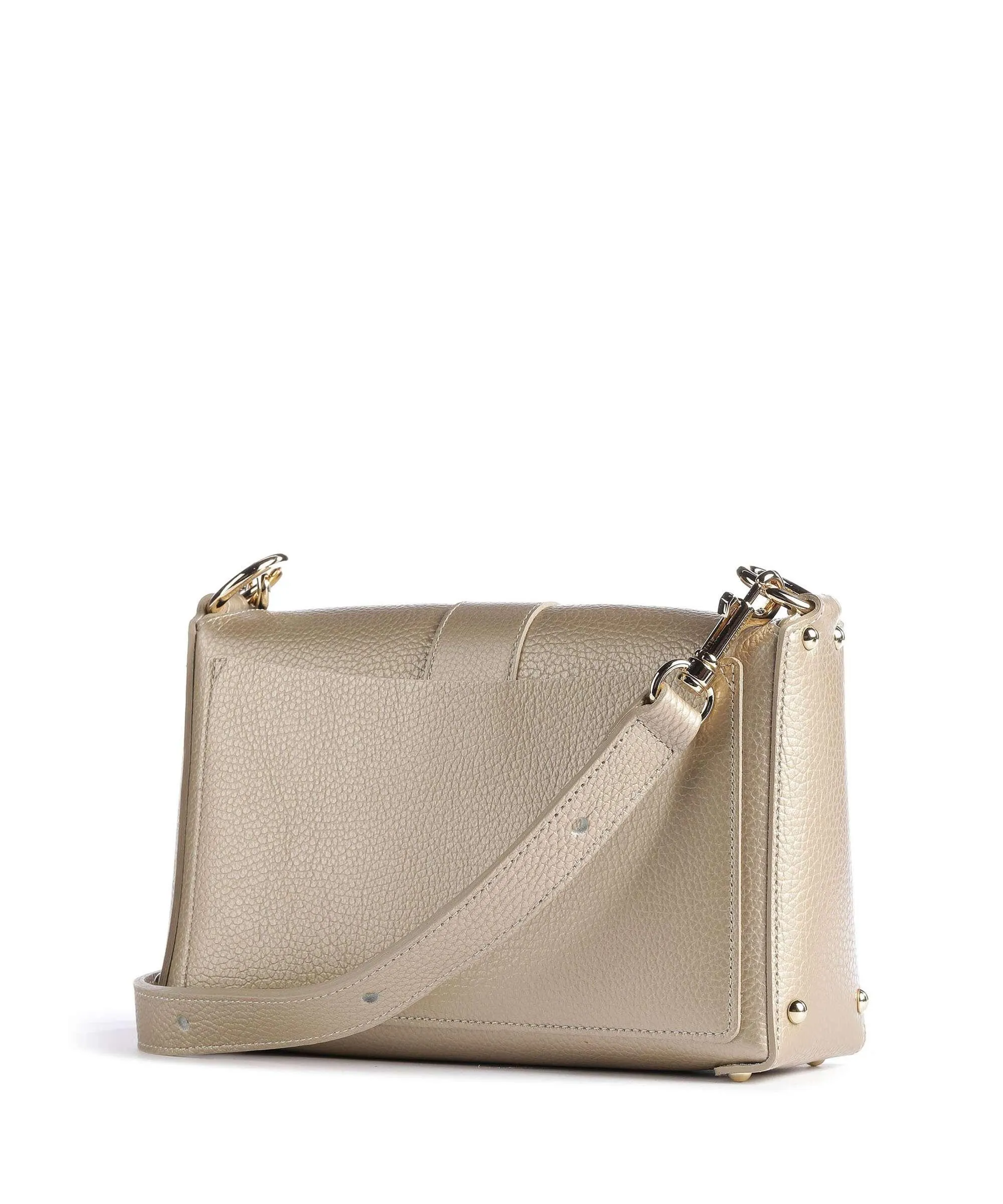  Lancaster Foulonne Double Borsa a tracolla pelle di vacchetta grana champagne  