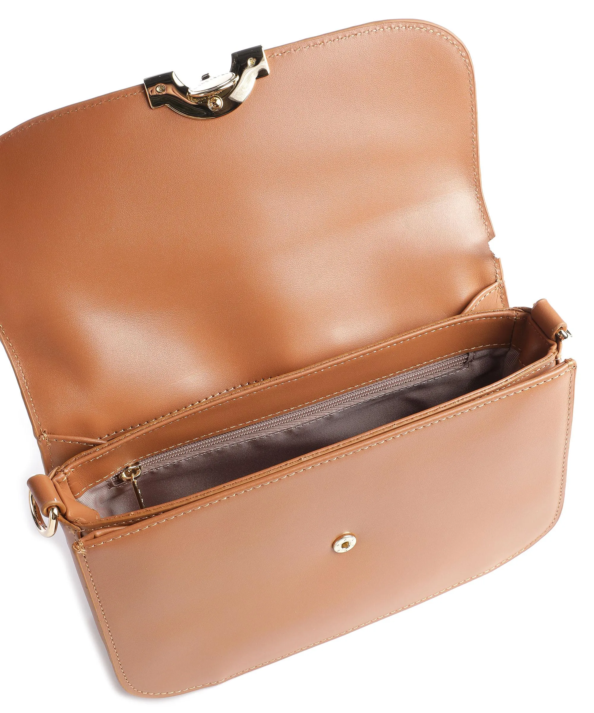  Lancaster Paris Médaille Borsa a tracolla pelle di vacchetta liscia camel  