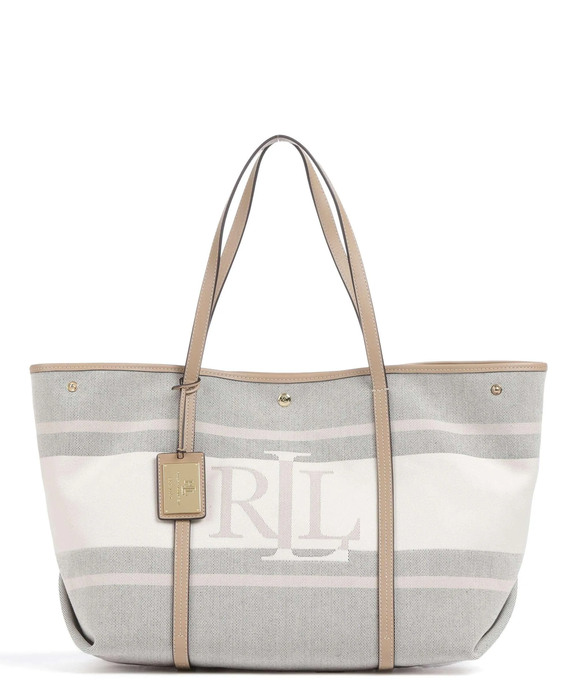  Lauren Ralph Lauren Emerie Large Borsa shopper cotone beige  