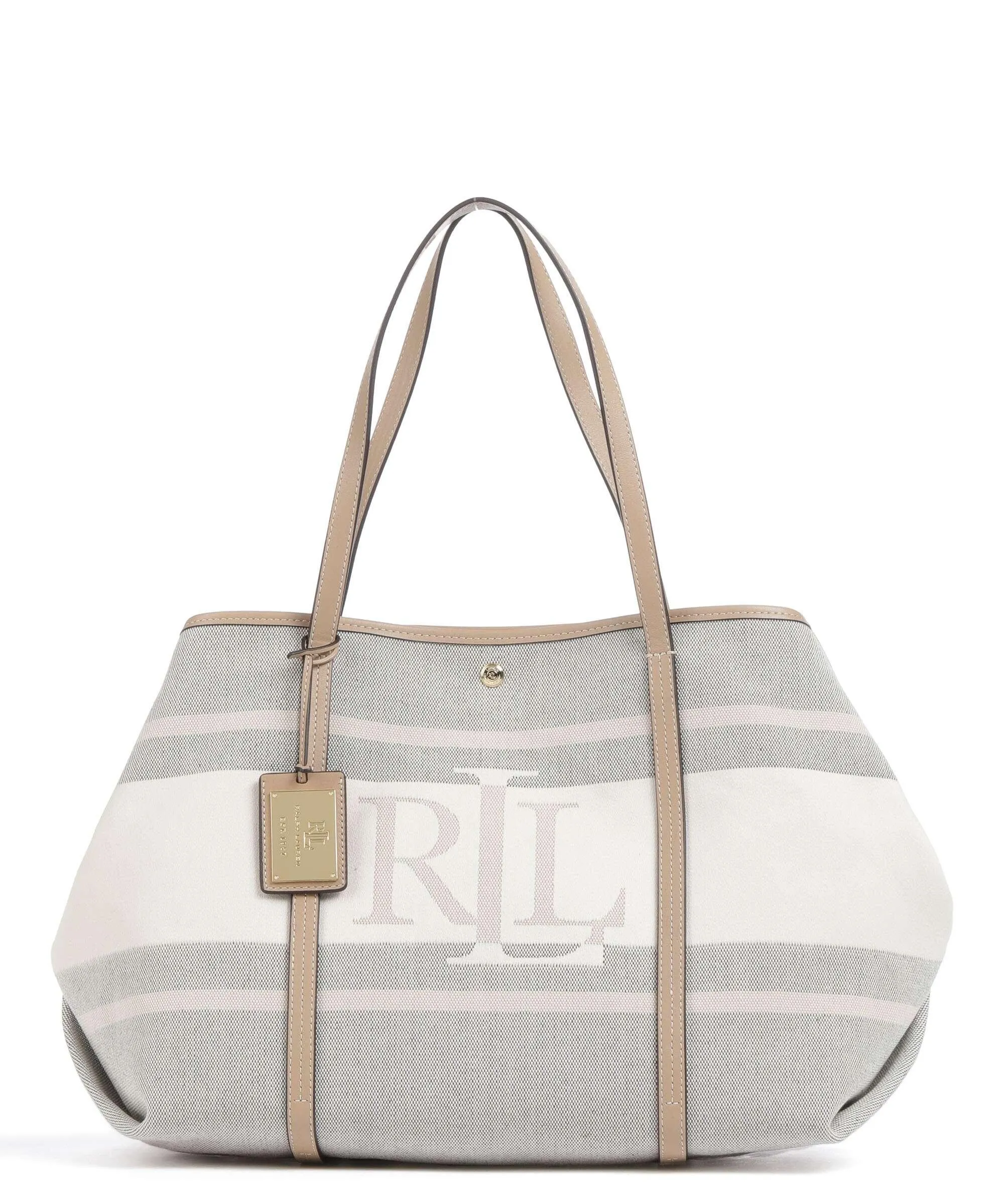  Lauren Ralph Lauren Emerie Large Borsa shopper cotone beige  