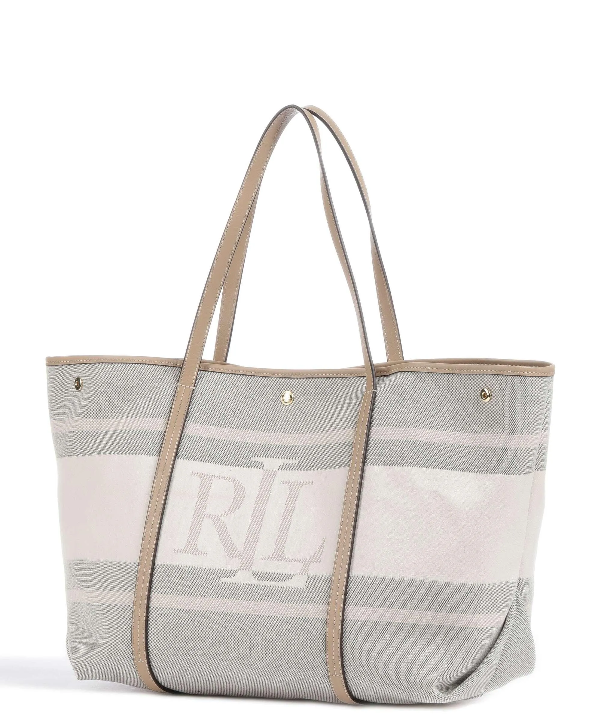  Lauren Ralph Lauren Emerie Large Borsa shopper cotone beige  