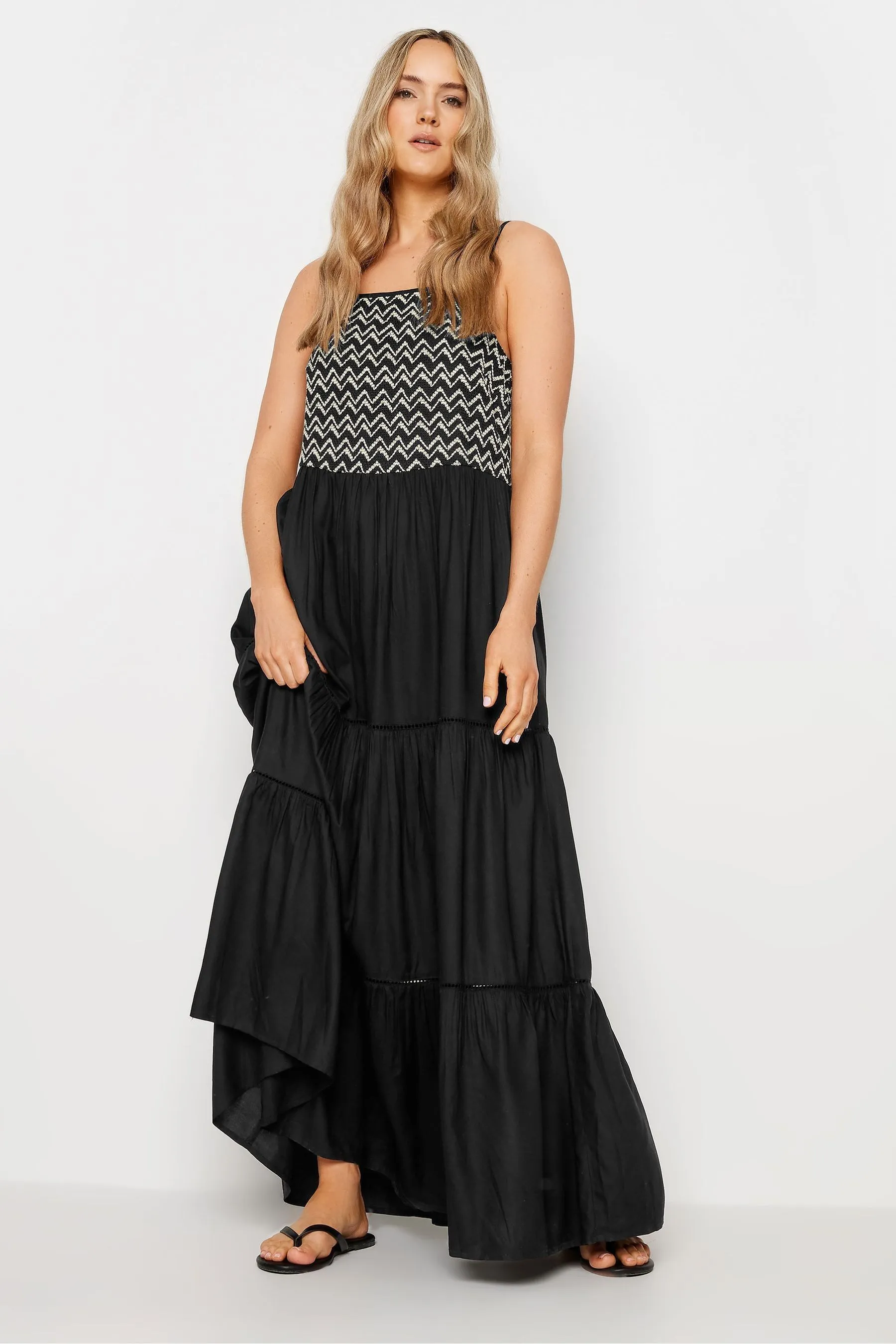 Long Tall Sally - Abito maxi a balze con ricami
