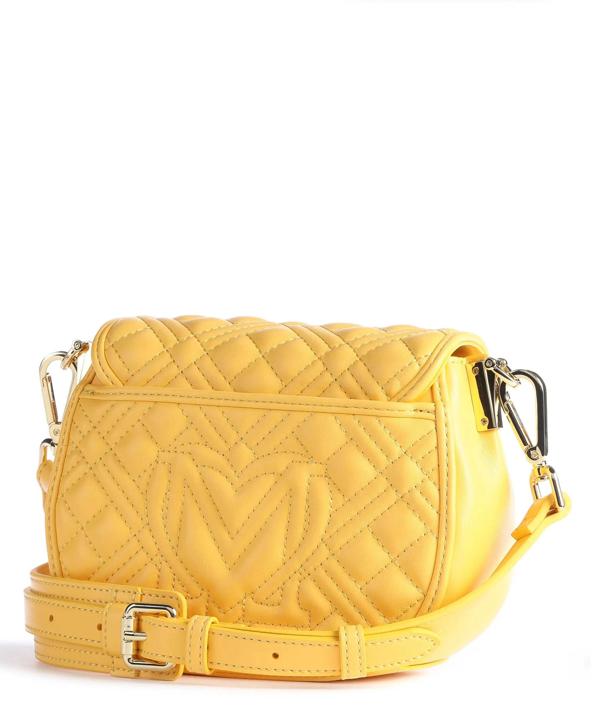  Love Moschino Quilted Borsa a tracolla pelle sintetica giallo  