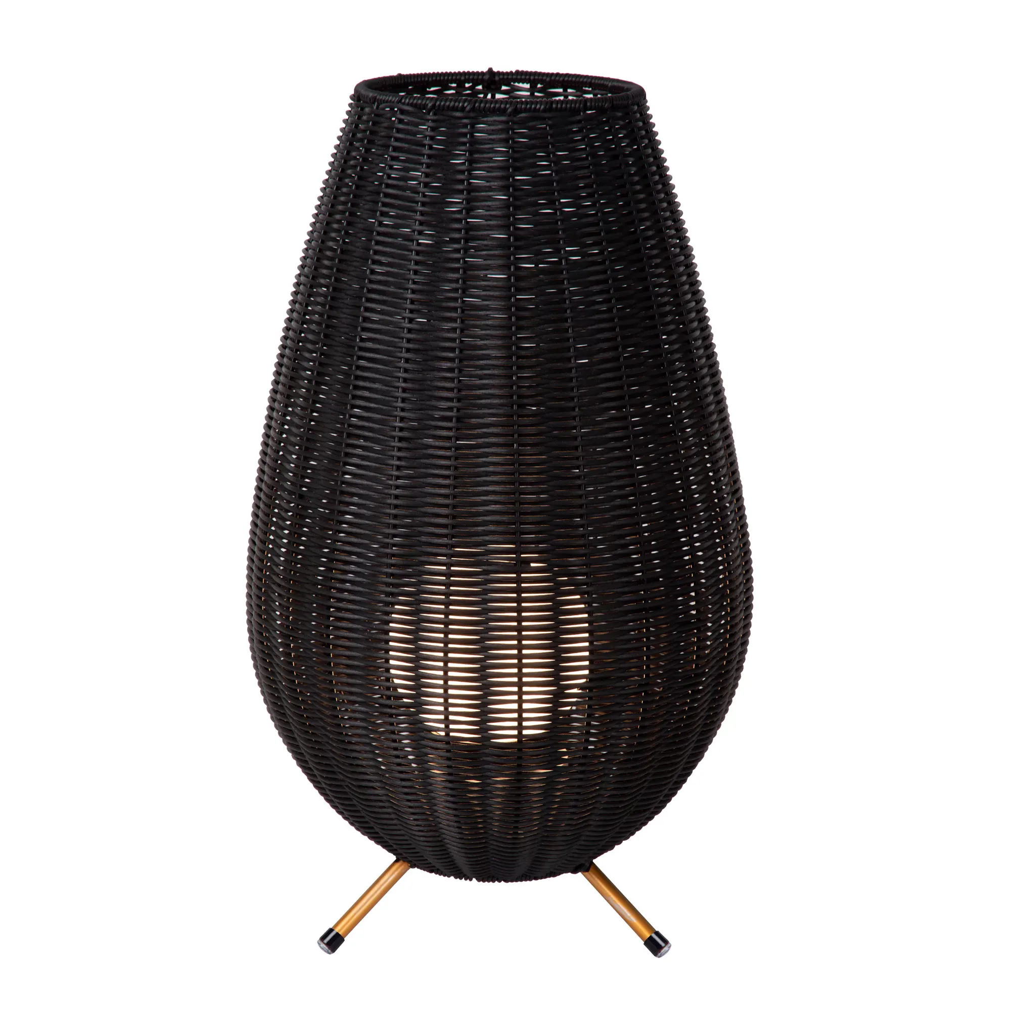 Lucide  Lampada da tavolo grande da esterno a led ricaricabile con diffusore in rattan Colin - 3W - 3000k Luce Calda