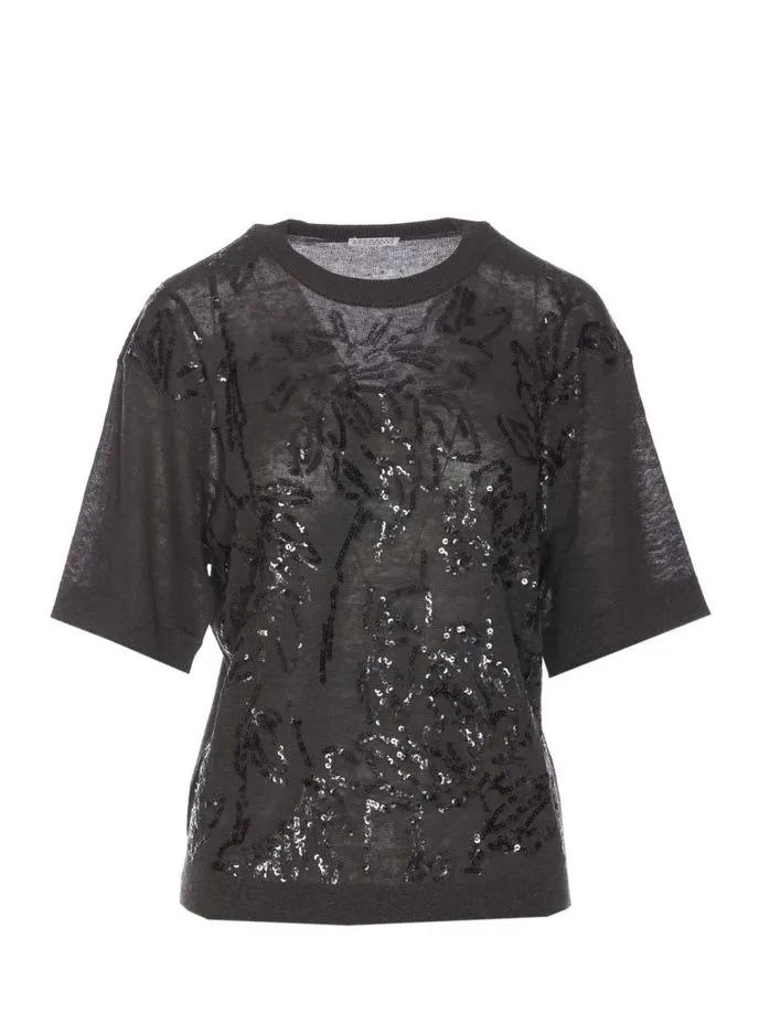 Maglia con paillettes