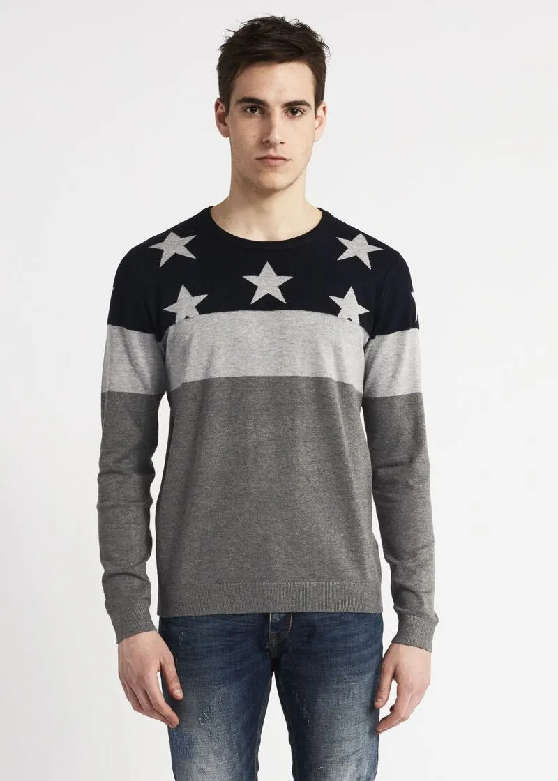 Maglia con stelle jacquard
