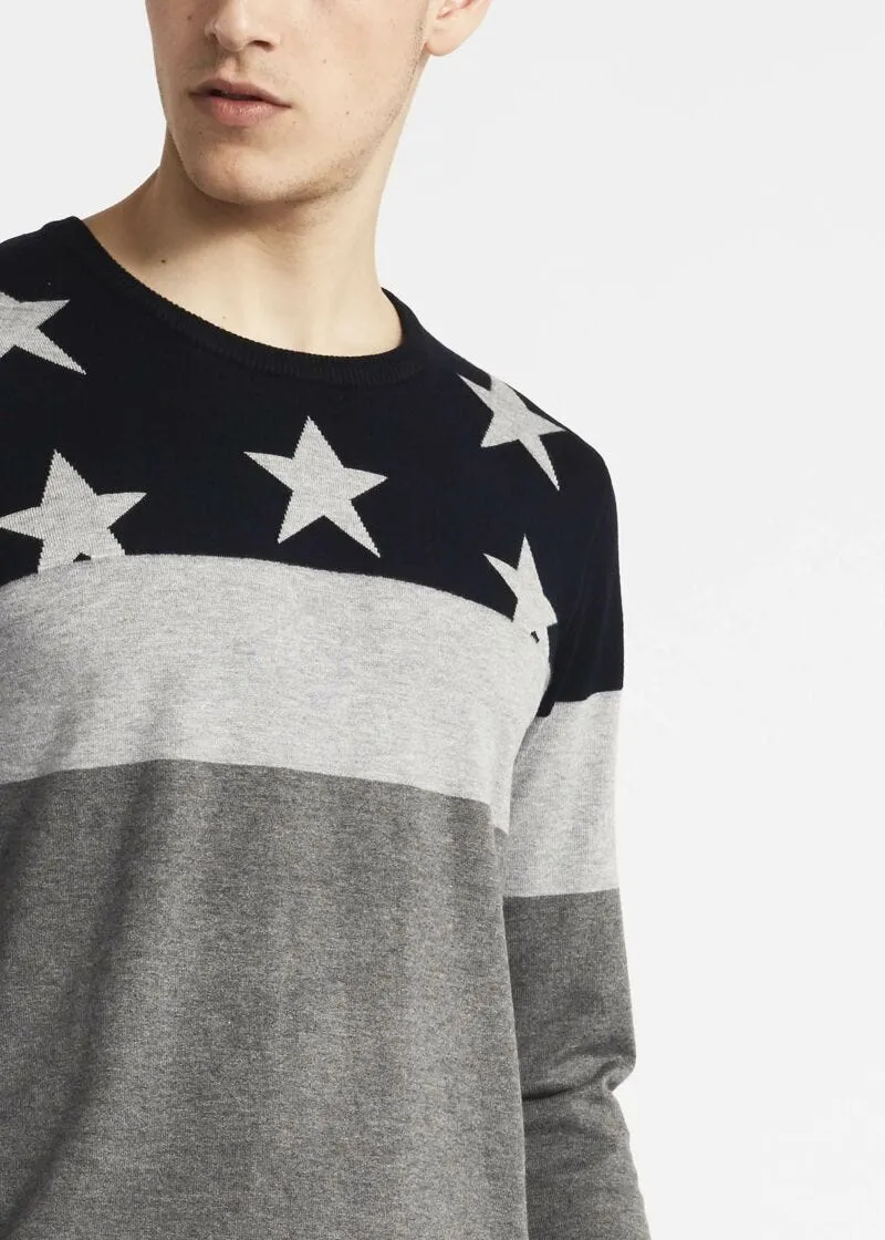 Maglia con stelle jacquard