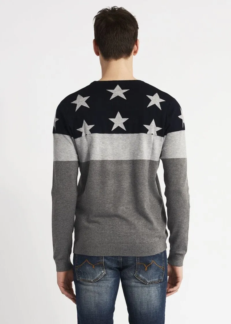 Maglia con stelle jacquard