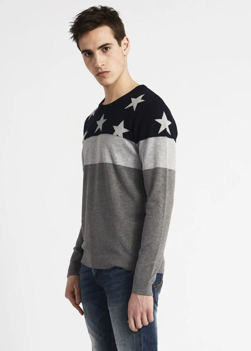Maglia con stelle jacquard