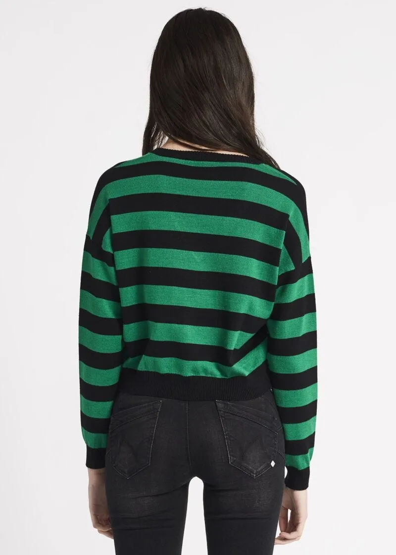 Maglia cropped con spilla