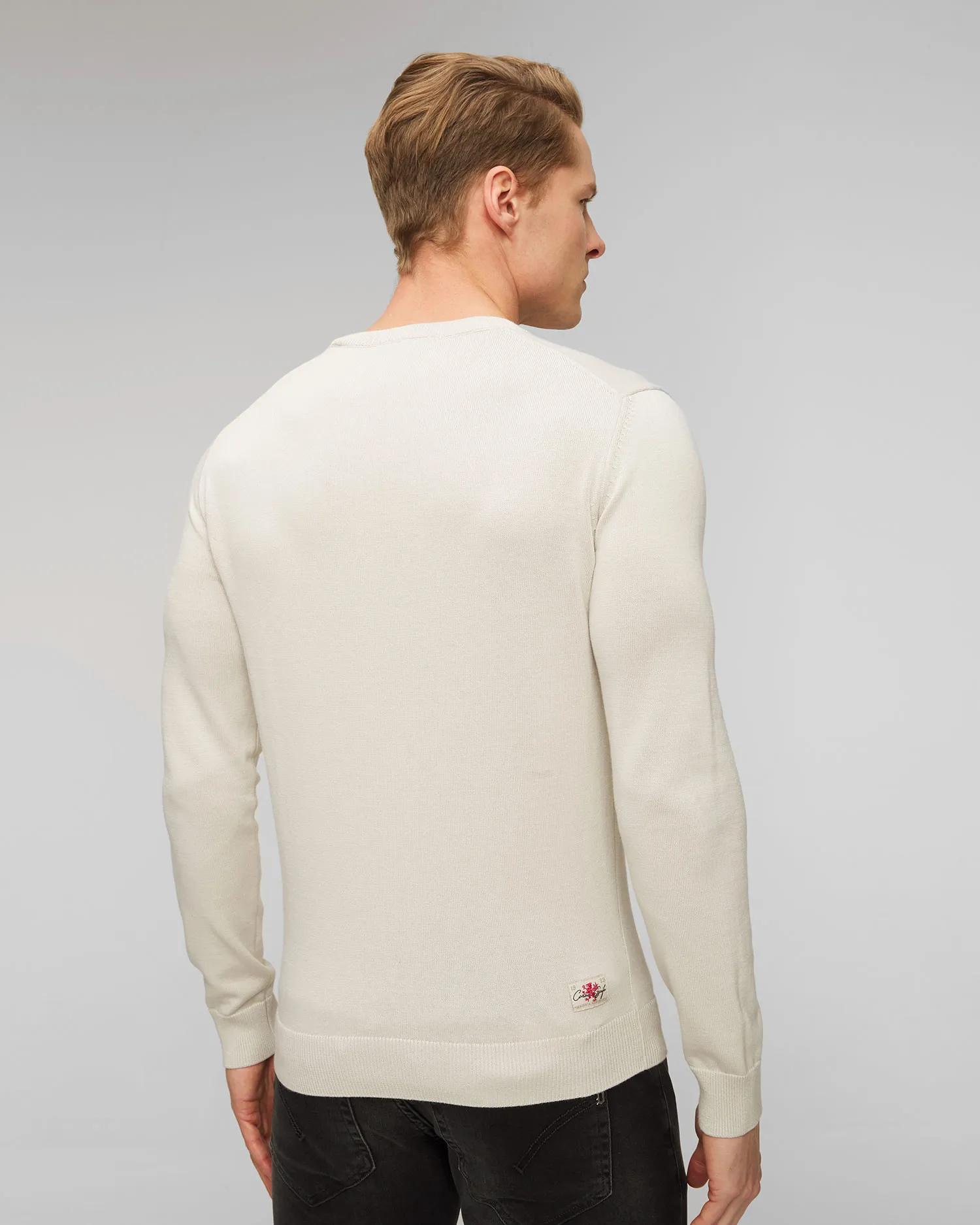 Maglietta a maniche lunghe beige da uomo Aeronautica Militare 241ma1488l506-57537