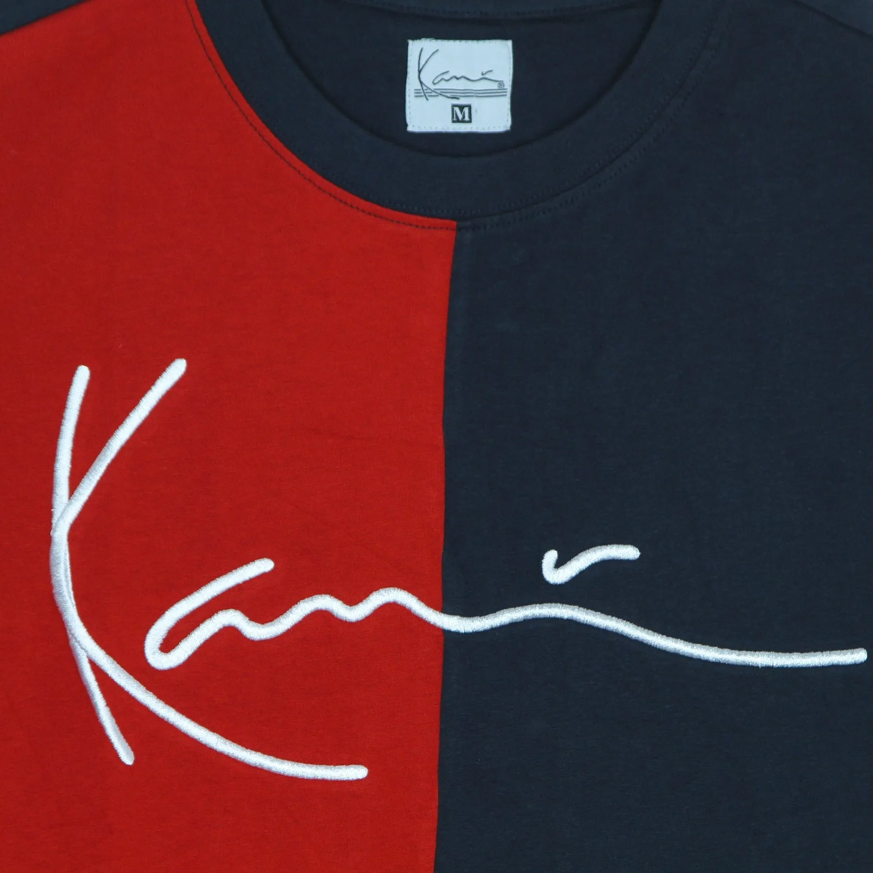 Maglietta Uomo Signature Block Tee Red/navy/yellow