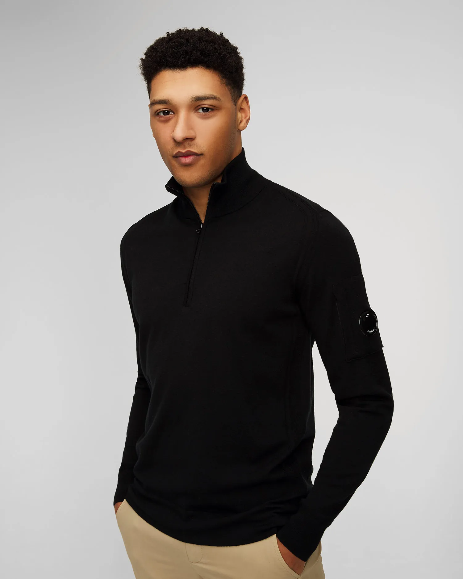 Maglione nero da uomo C.P. Company 15cmkn073a005528a-999
