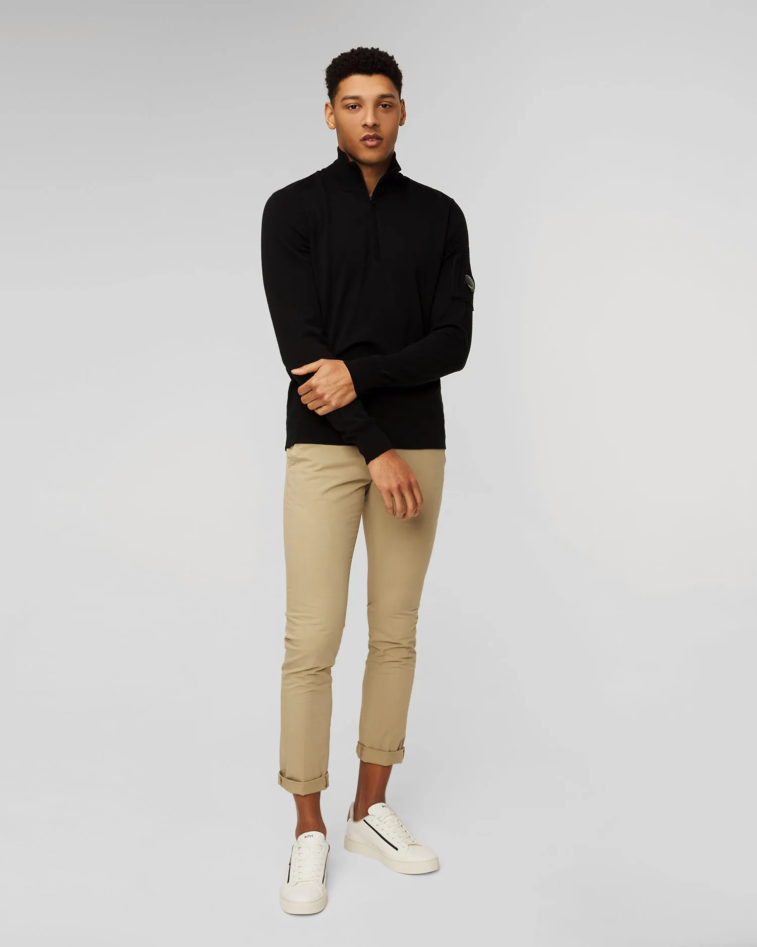 Maglione nero da uomo C.P. Company 15cmkn073a005528a-999