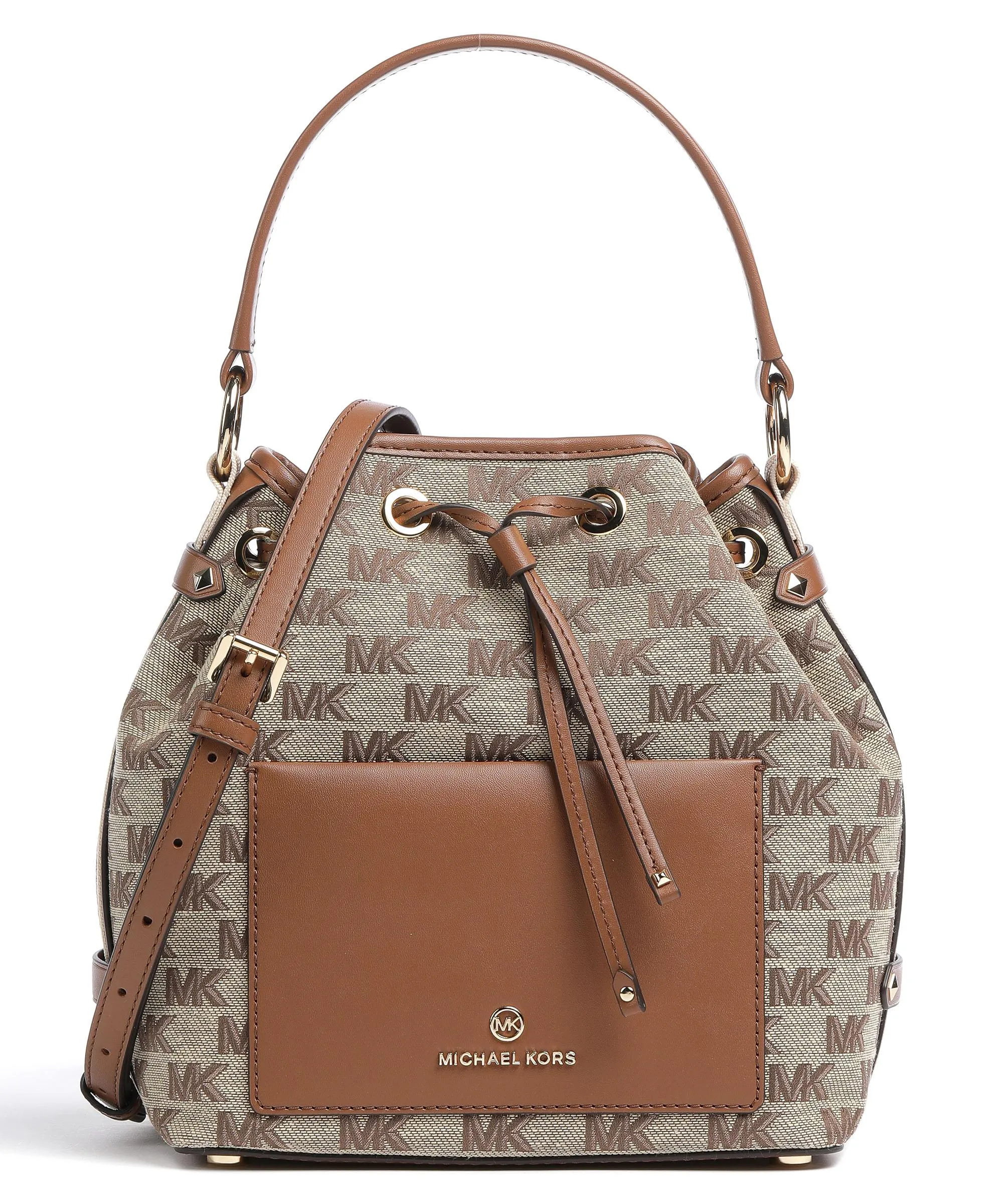 Michael Kors Maeve Borsa a secchiello cotone, poliestere beige/marrone  