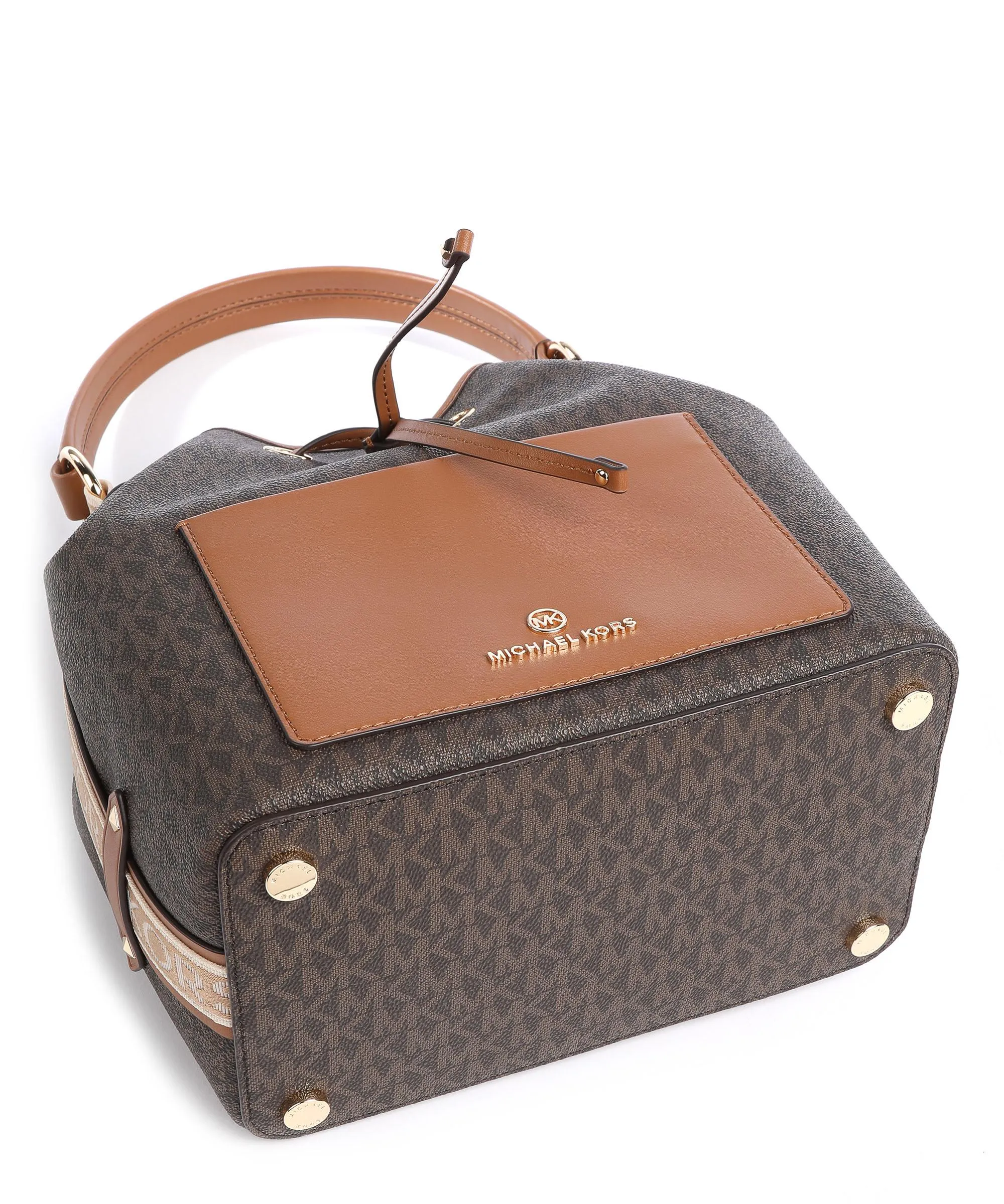  Michael Kors Maeve Borsa a secchiello tela marrone scuro  