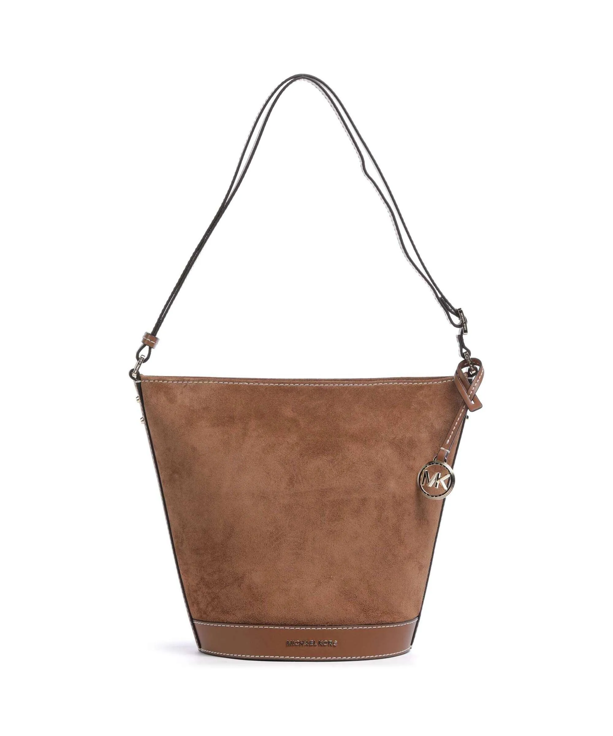  Michael Kors Townsend Borsa a secchiello pelle di vitello ruvida, pelle di vitello finemente grana marrone  
