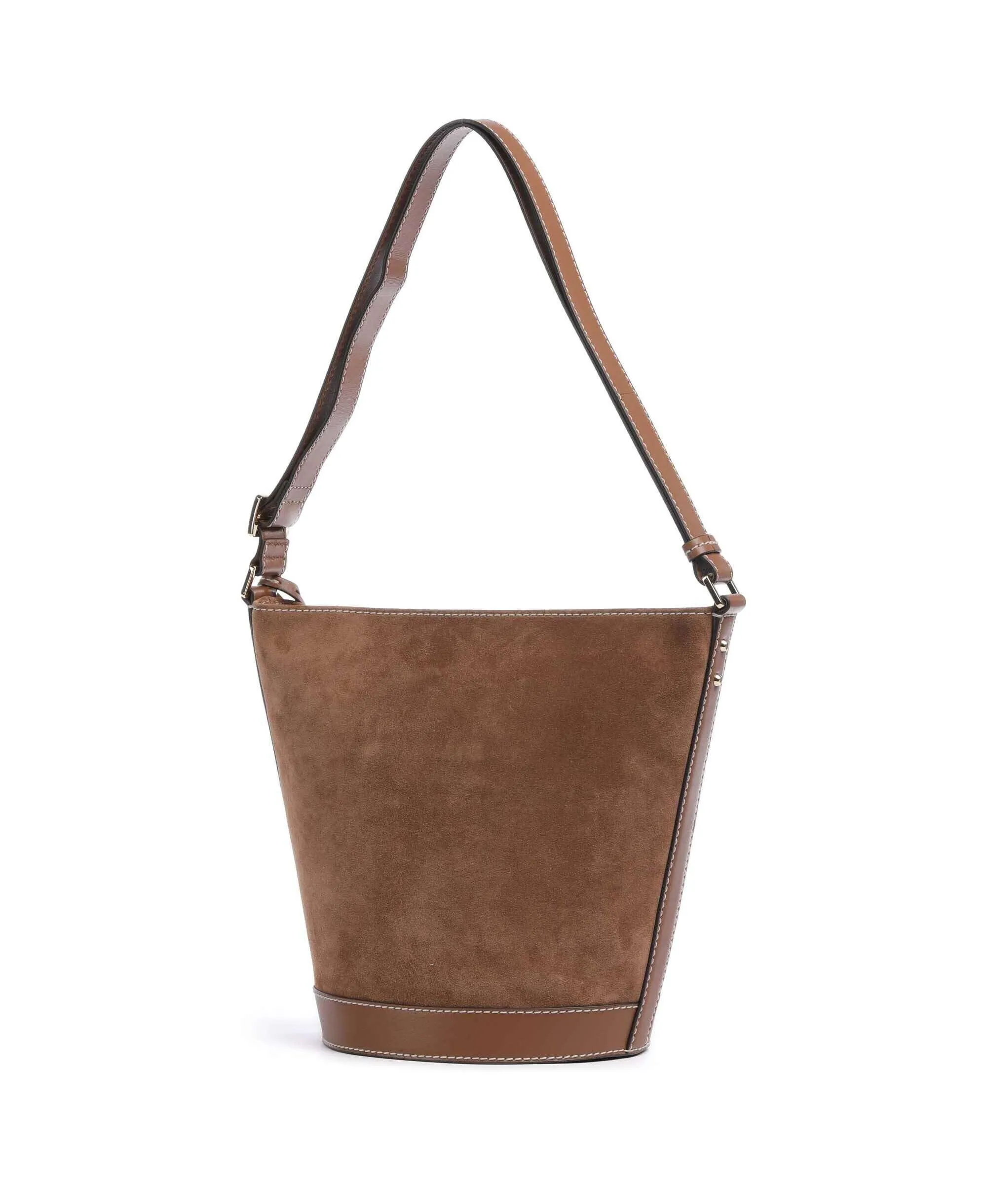  Michael Kors Townsend Borsa a secchiello pelle di vitello ruvida, pelle di vitello finemente grana marrone  