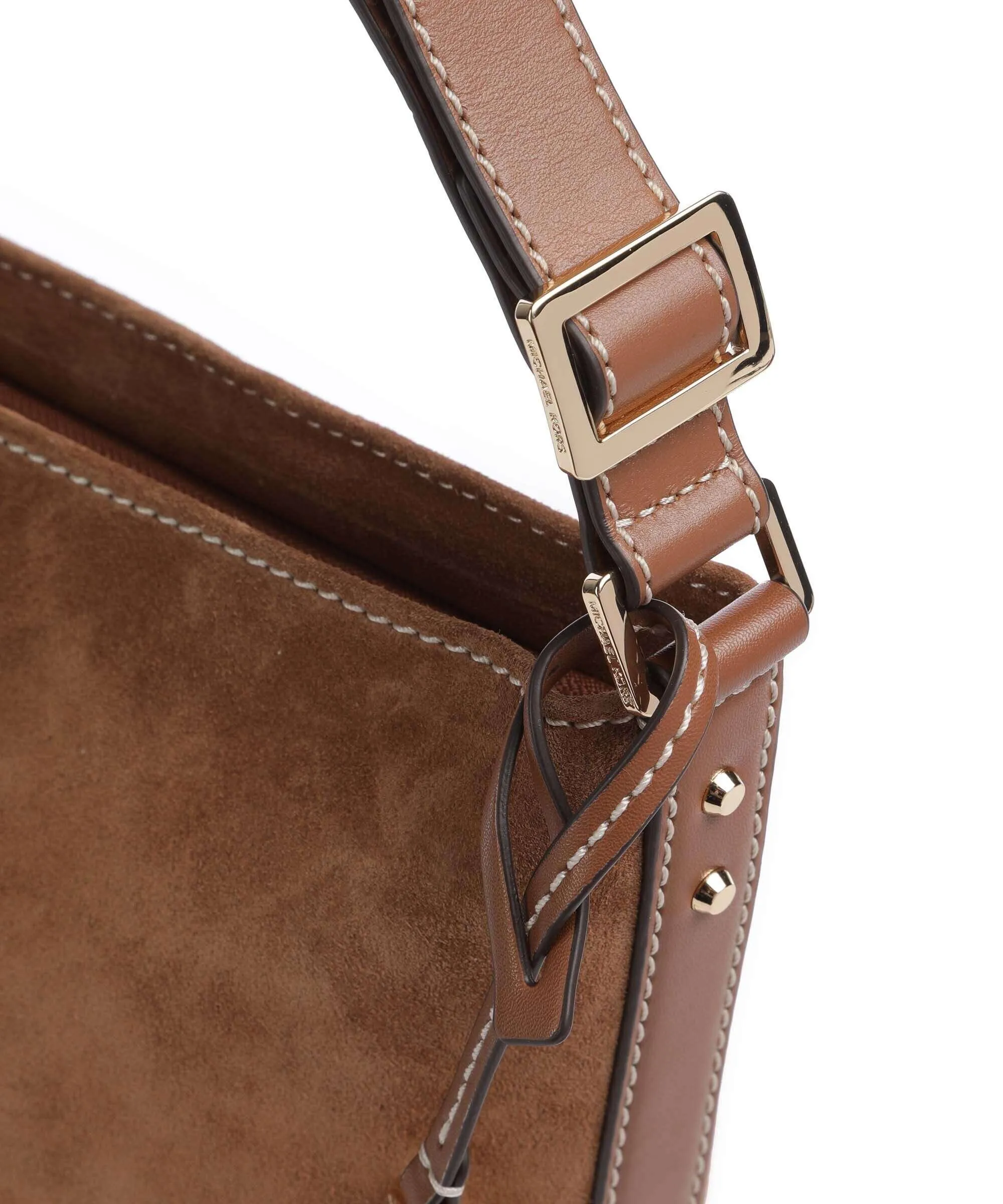  Michael Kors Townsend Borsa a secchiello pelle di vitello ruvida, pelle di vitello finemente grana marrone  