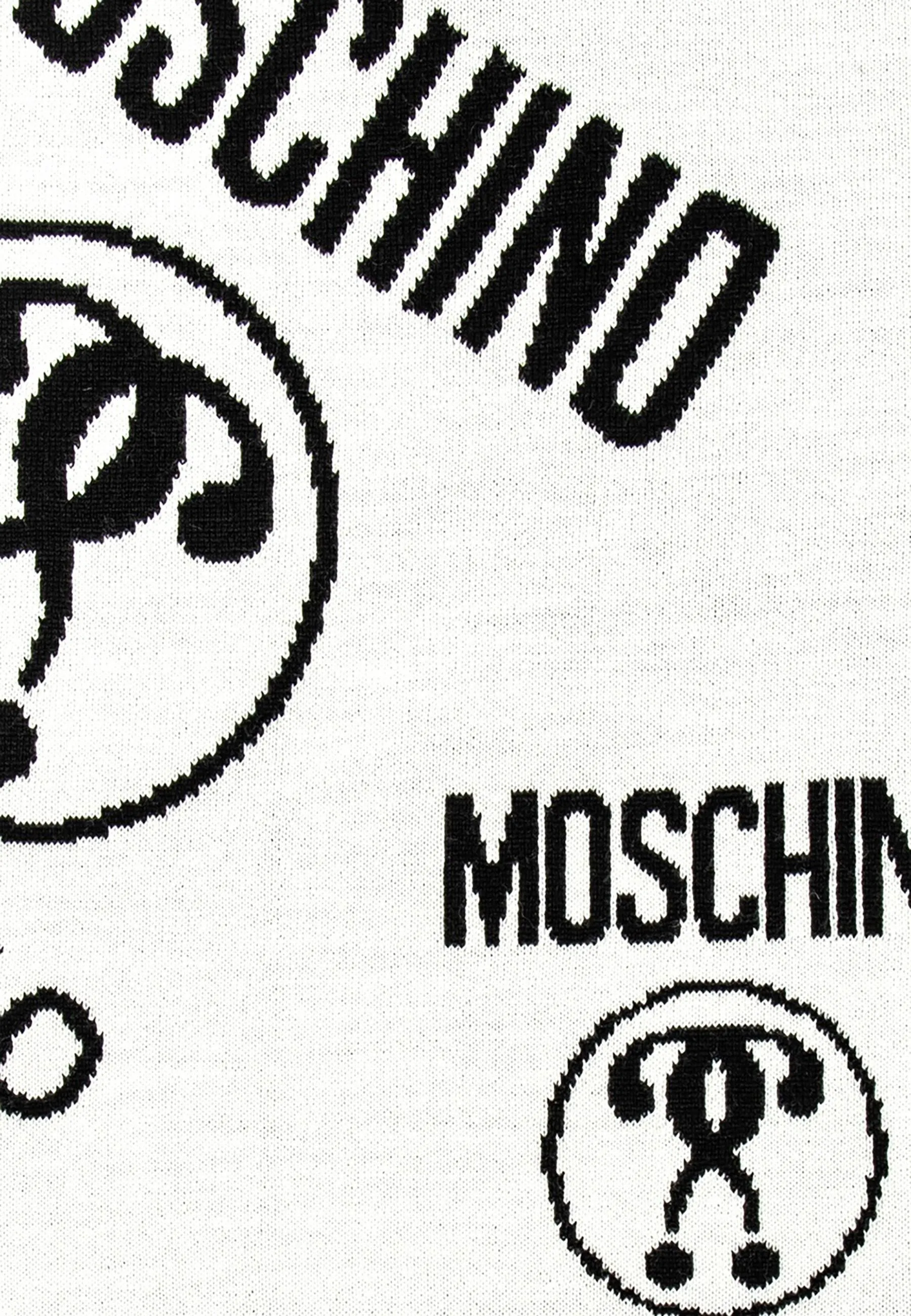 MOSCHINO Sciarpa Bicolor Reversibile Black White 50055-M5145