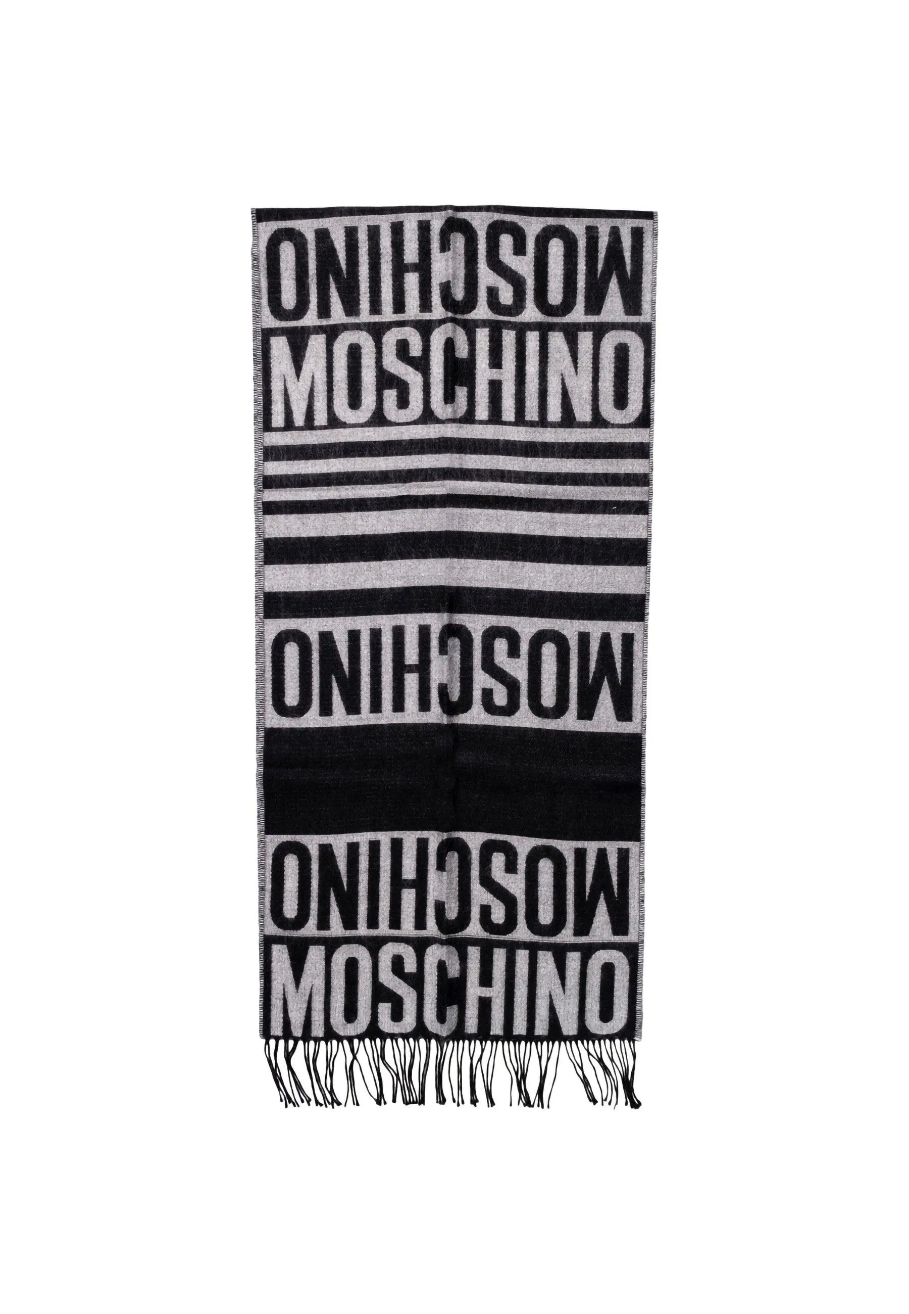 MOSCHINO Sciarpa Donna Black Grey 30770-M2990