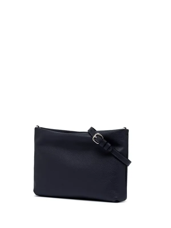 Navy blue Brenda clutch bag with resin chain
